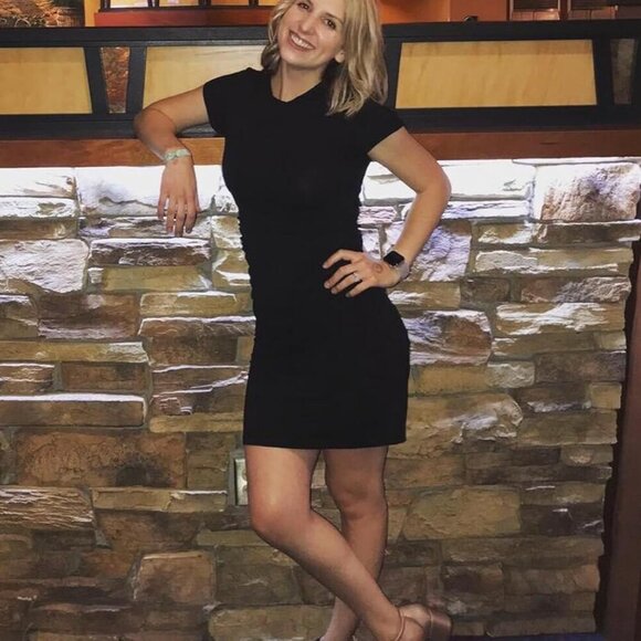 Women's Short Sleeve Ruched Casual Sundress Midi Bodycon T Shirt Dress - Picture 5 of 8